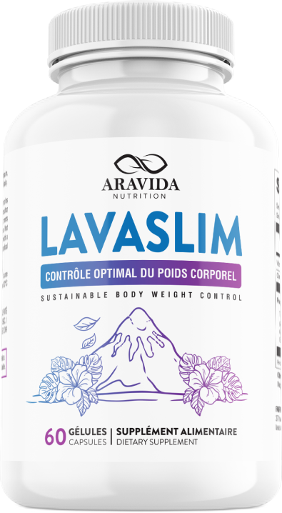 Flacon LavaSlim, complément alimentaire coupe-faim, 60 gélules